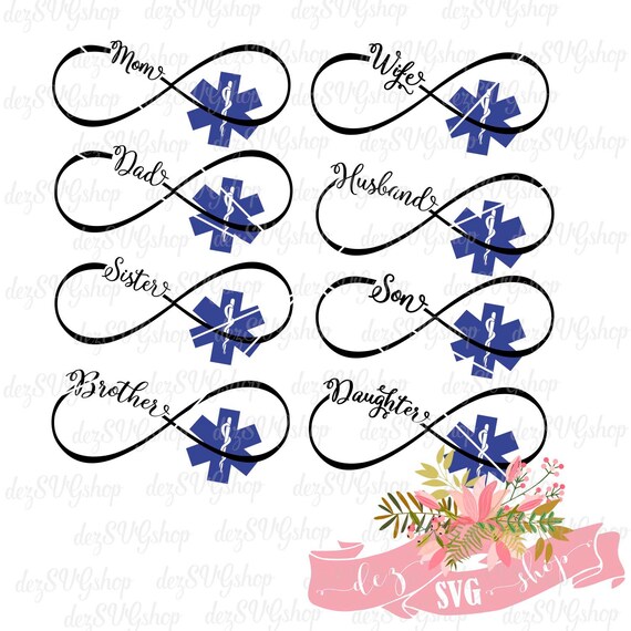 Download EMT Infinity SVG emt Wife emt Mom Cut File svg DXF