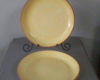 Yellow Dinner Plates, Furio, Vintage Stoneware, Dinner Plates, Yellow Furio, Vintage Dinner Plates, Yellow Dishes, Yellow Dinnerware, Italy