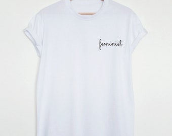 Feminist pocket T-shirt, feminist shirt, women's unisex feminist pocket shirt, feminism ladies gift shirt