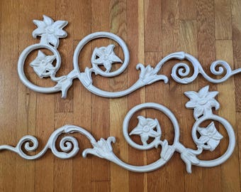PAIR Architectural Salvage, Cast Iron Scrolls, Cast Iron Scrollwork, Cast Iron Wall Decor, Cast Iron Wall Hanging,