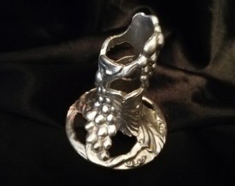 Seagull Pewter Grape Cluster Candle Holder 1989 Canada - Candlestick Holder