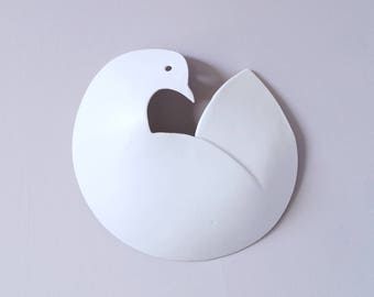 PEACE dove wall vase wall pocket hanging planter hanging plant hanging air plant pot porcelain wall art