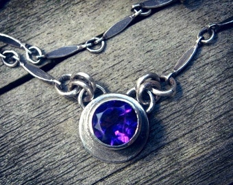 Amethyst necklace / sterling silver necklace / gift for her / February birthstone necklace / gemstone necklace / jewelry sale / purple stone