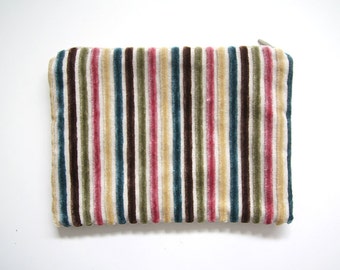 Zipper pouch | multi-colour stripes | 20cm x 14.5cm