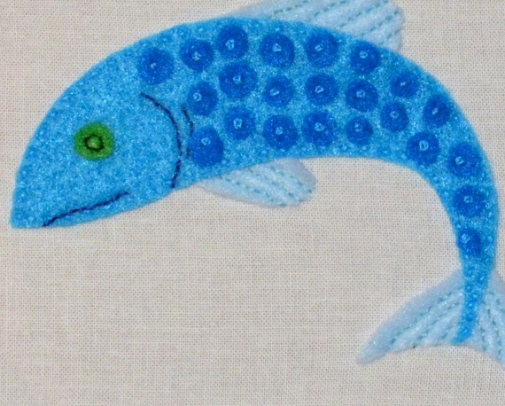 Fish Applique Hand Embroidery Pattern PDF