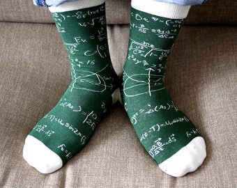 FREE SHIPPING Math equations theme style women's socks unisex men's socks cotton socks math formula printed summer wear socks