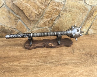 Hand forged mace, mace, war mace, flail, chain flail, medieval, knight, warrior, medieval weapon,war weapon,viking axe,mens gifts,iron gift