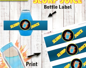 Slurp juice labels | Etsy