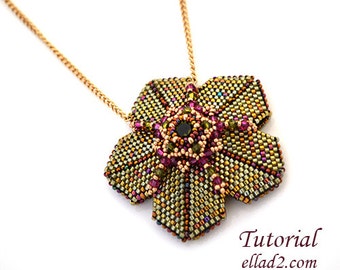 Tutorial Whimsical Pendant - Beading tutorial, Instant download,Beading Tutorial, Jewelry Tutorial