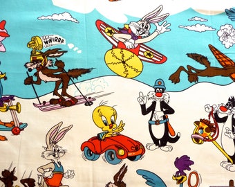 Looney Tunes Cartoon Characters Cotton Curtain Fabric