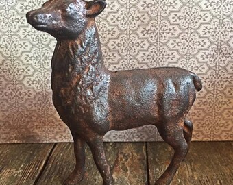Cast Iron Deer Doe Bank