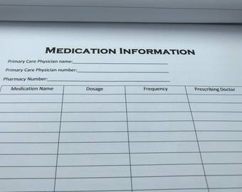 prescription sheet