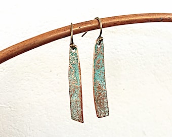 Copper Earrings, Copper Jewelry, Personalized Gift for her, Gift for Girlfriend, Minimalist Jewelry, Minimalist Earrings,