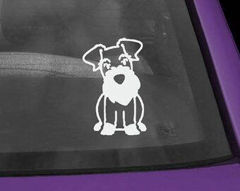 Schnauzer Cartoon Vinyl Decal
