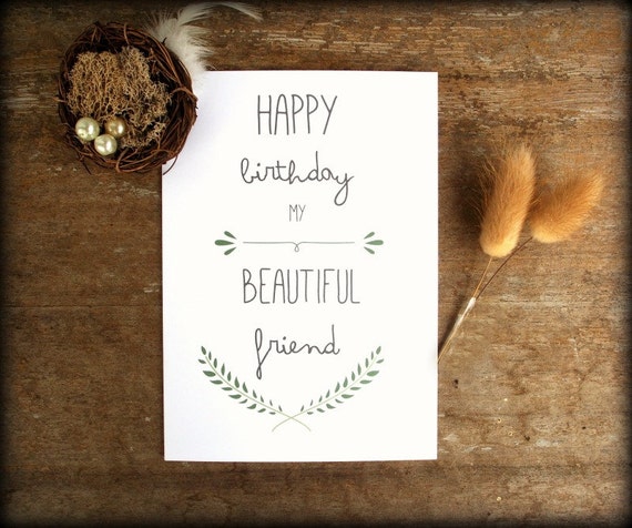 Printable Best Friend Birthday card Friend Birthday Card