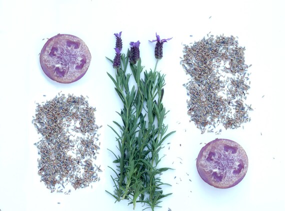 Lavender Natural Loofah Exfoliating Glycerin Soap