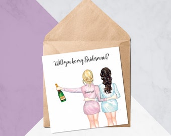 Will You Be My Bridesmaid? // Will You Be My Bridesmaid Cards // Wedding Cards // Greeting Card #283