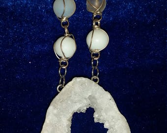 White Geode Necklace