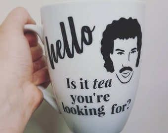 Hello Lionel Richie tea mug