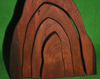 Wood Puzzle - Wood Mountain - Wooden Puzzle- Waldorf Toy - MountainToy - Wooden Mountain - Mountain Puzzle - Puzzle toy