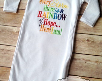 Rainbow Baby Infant Gown