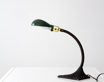 vintage gooseneck lamp, art deco desk lamp
