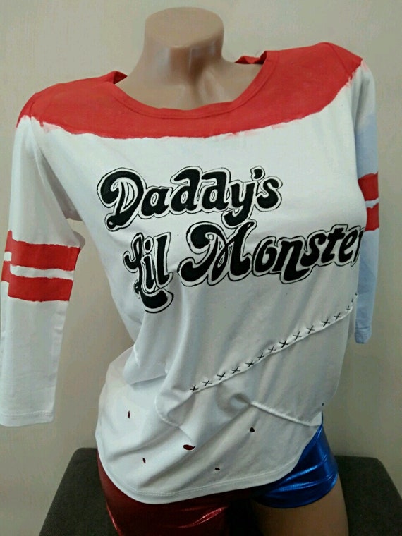 Harley Quinn T-shirt Cosplay Daddy's Lil Monster Suicide
