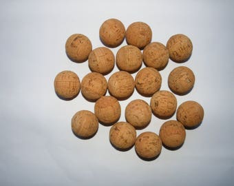 25 Natural cork balls 1 "
