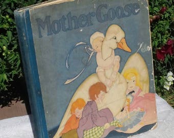 1929 Hardcover Mother Goose Stories, The Frank Pears By The Saalfield Publishing Co.