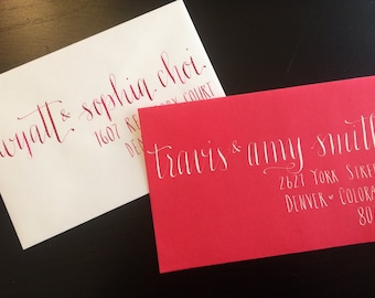 Calligraphy envelope addressing, Wedding Envelope