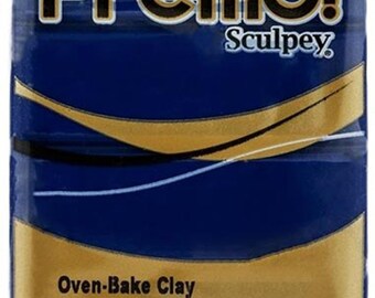 Premo! Sculpey® Ultramarine Blue Oven-Bake Clay - 2oz Polymer Oven-Bake Clay - Blue 2oz Polymer Clay - Sculpting Clay - Oven-Bake - 15-004