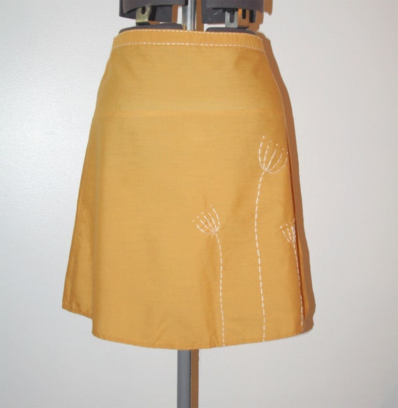Items similar to Gold embroidered skirt on Etsy