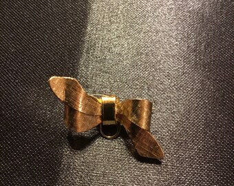 Vintage Gold Bow Brooch