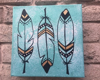 Three Feathers Painting