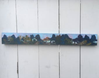 3x24 inch Original Acrylic Painting on cradled wood panel - 'somewhere within'