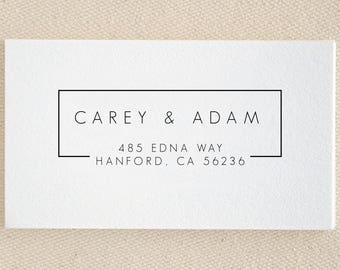 Return Address Stamp Personalized Custom Names Wedding Name Gift Card Handle Mounted Rubber Stamp Pre-inked Stamp Self inking Stamp RE930