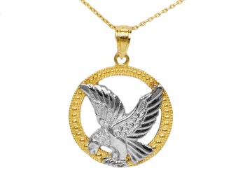 10k Yellow Gold Eagle Pendant