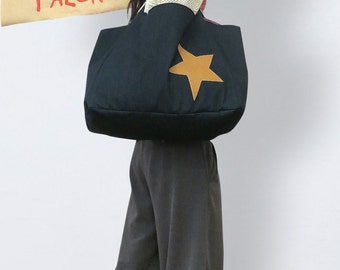 XXL bag blue made of denim, denim shoulder bag, denim shopper, oversized denim bag, large denim bag, everyday bag denim