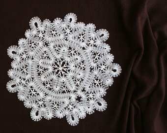 A large Russian bobbin lace doily