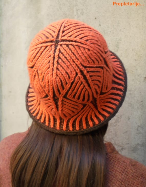 PDF Pattern 2-color Brioche knitted winter/summer hat