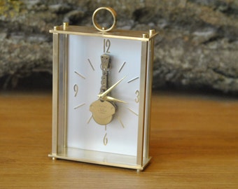 Vintage CORAL 8 Day skeleton Table clock