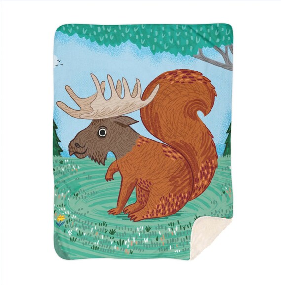 The Squoose - children's sherpa blanket - 60" x 80" / 50" x 60"