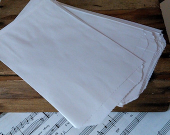 150 White Kraft Flat Paper Bags, 4 x 6 Inches, Wedding DIY, Candy Buffet Bags, Favor Bags Merchandise Bags,