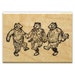 DANCING BEARS, music rubber stamp, dance party, animal, hoedown, Sweet Grass Stamps No.10