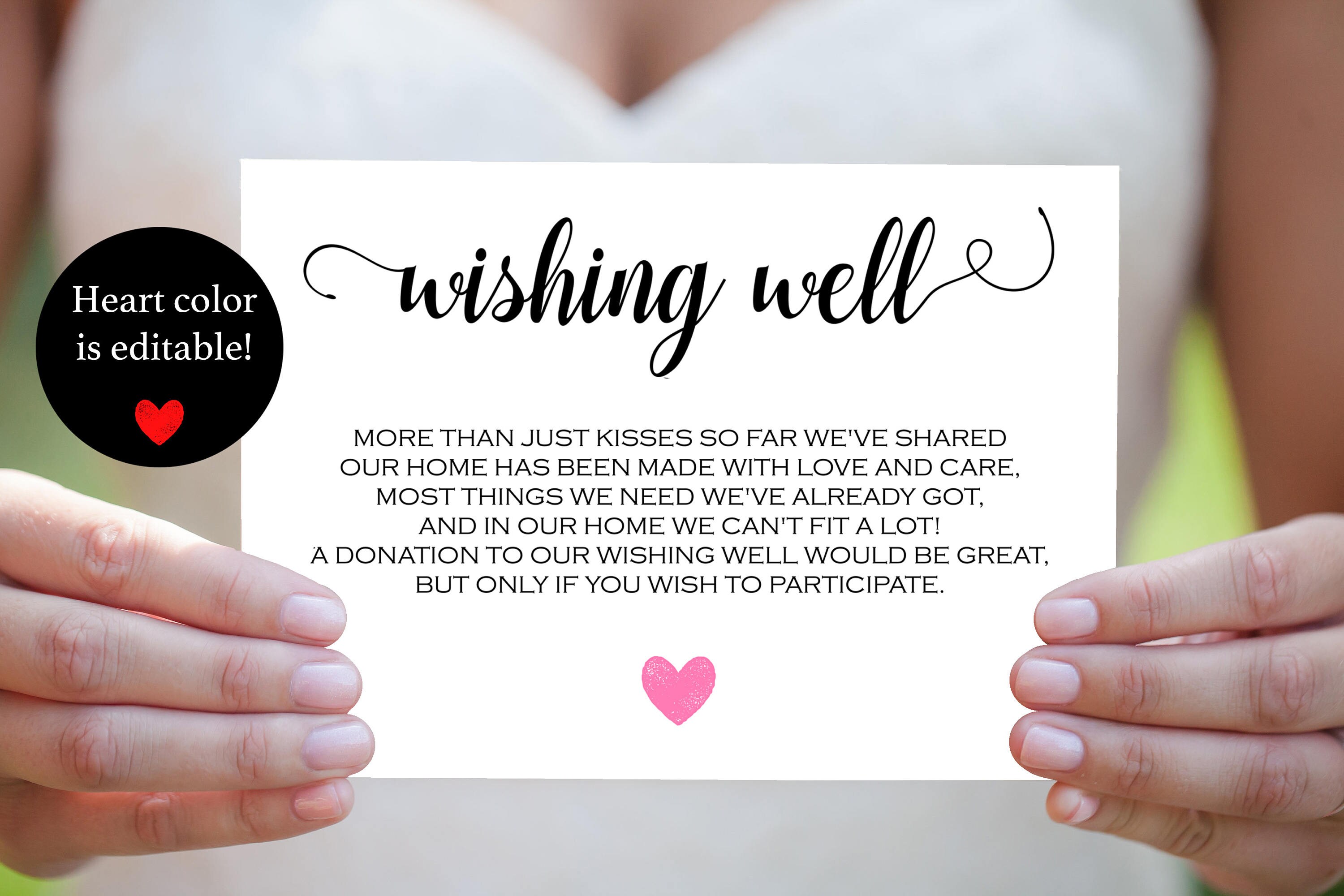 DIY wishing well printable Wishing Well Card Wishing well