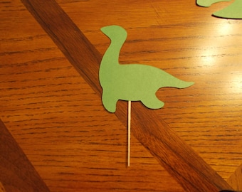 12 Loch Ness Monster Cupcake Toppers! Choose your color!!
