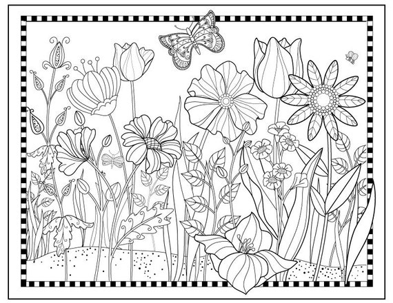 Printable Flower Garden Coloring PageFlowers To Color Printable Flower Garden Coloring PageFlowers To Color