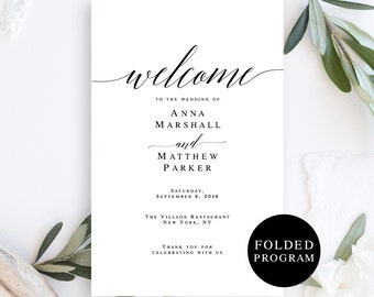 z fold wedding programs