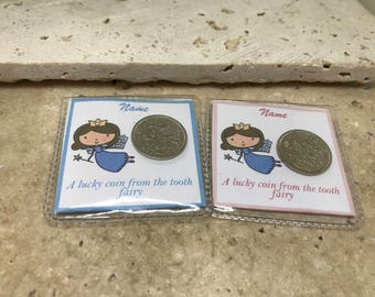 personalised tooth fairy lucky sixpence good luck token novelty gift