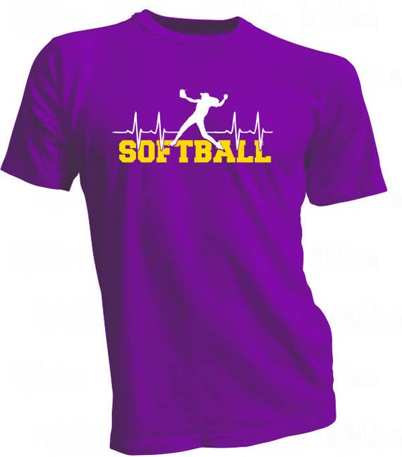 Softball Heartbeat Softball Tshirt Softball Life Tee